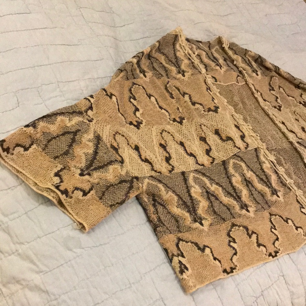 Free people brown and black shawl